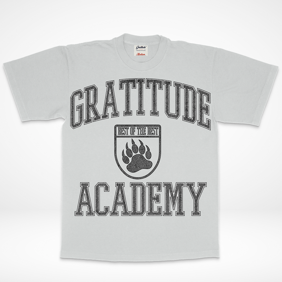 Gratitude Academy Tee (Vintage White)