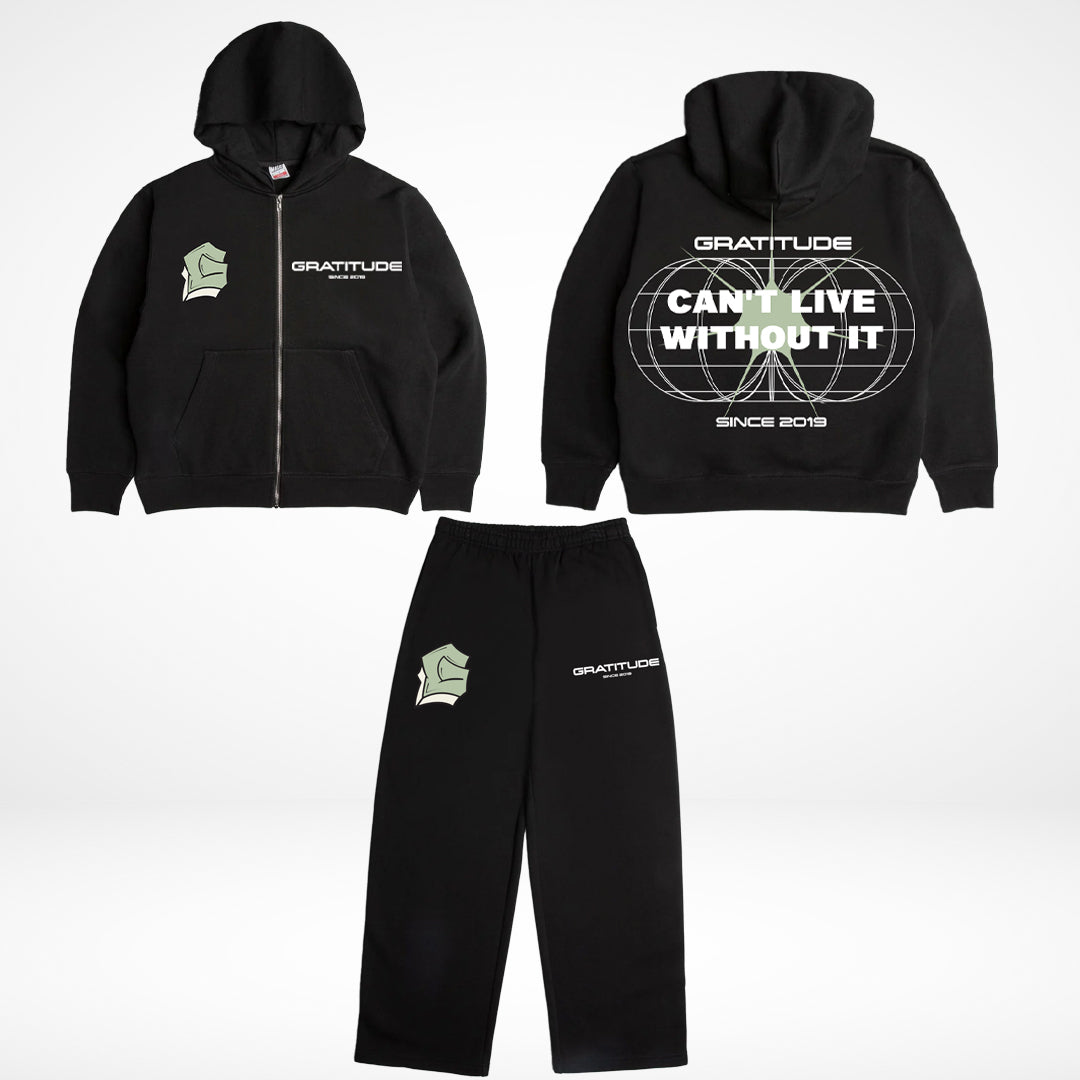 Gratitude Logo Suit (Black)