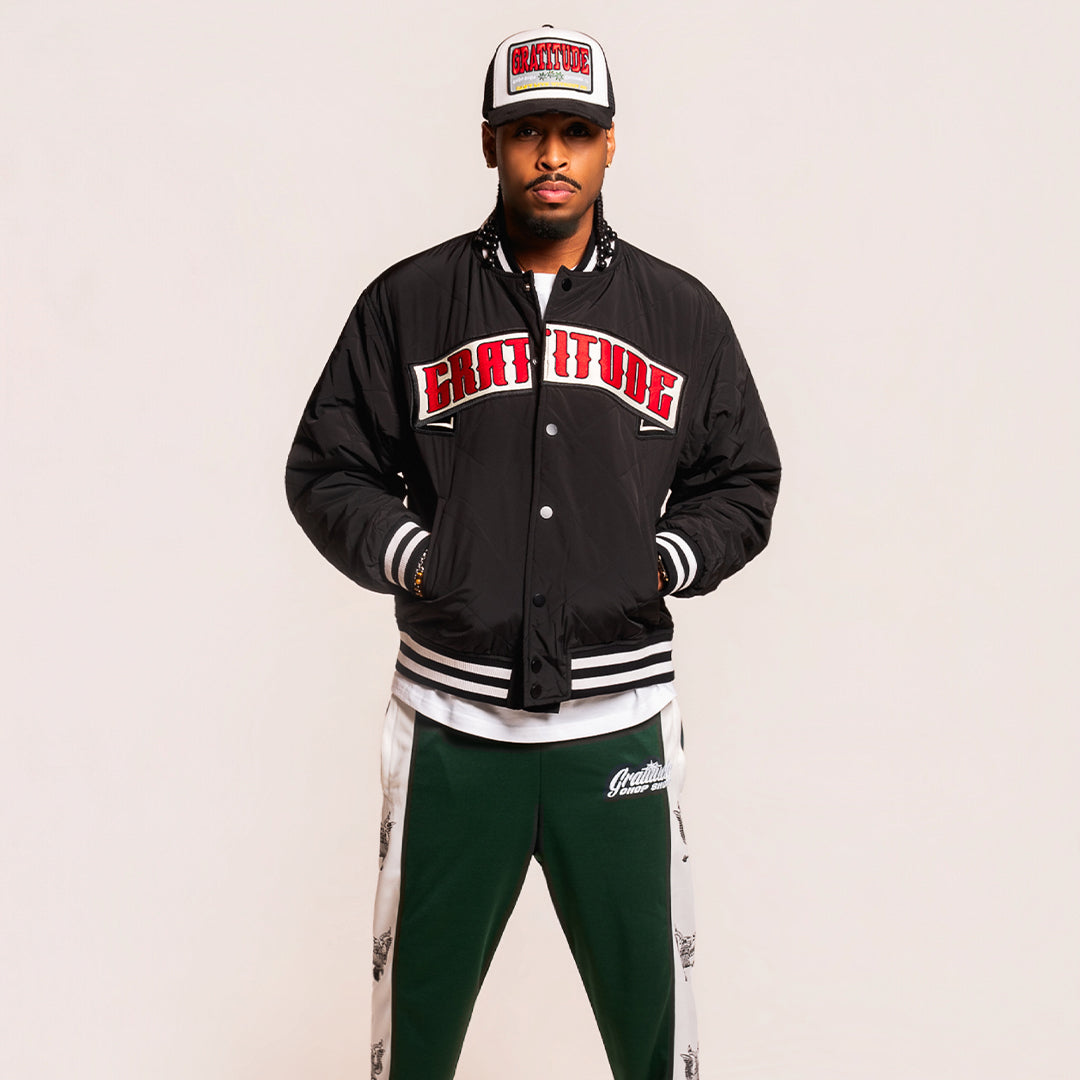Chop Shop Quilted Bomber Jacket